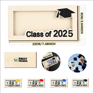 Wooden Graduation Card Box Money Holder